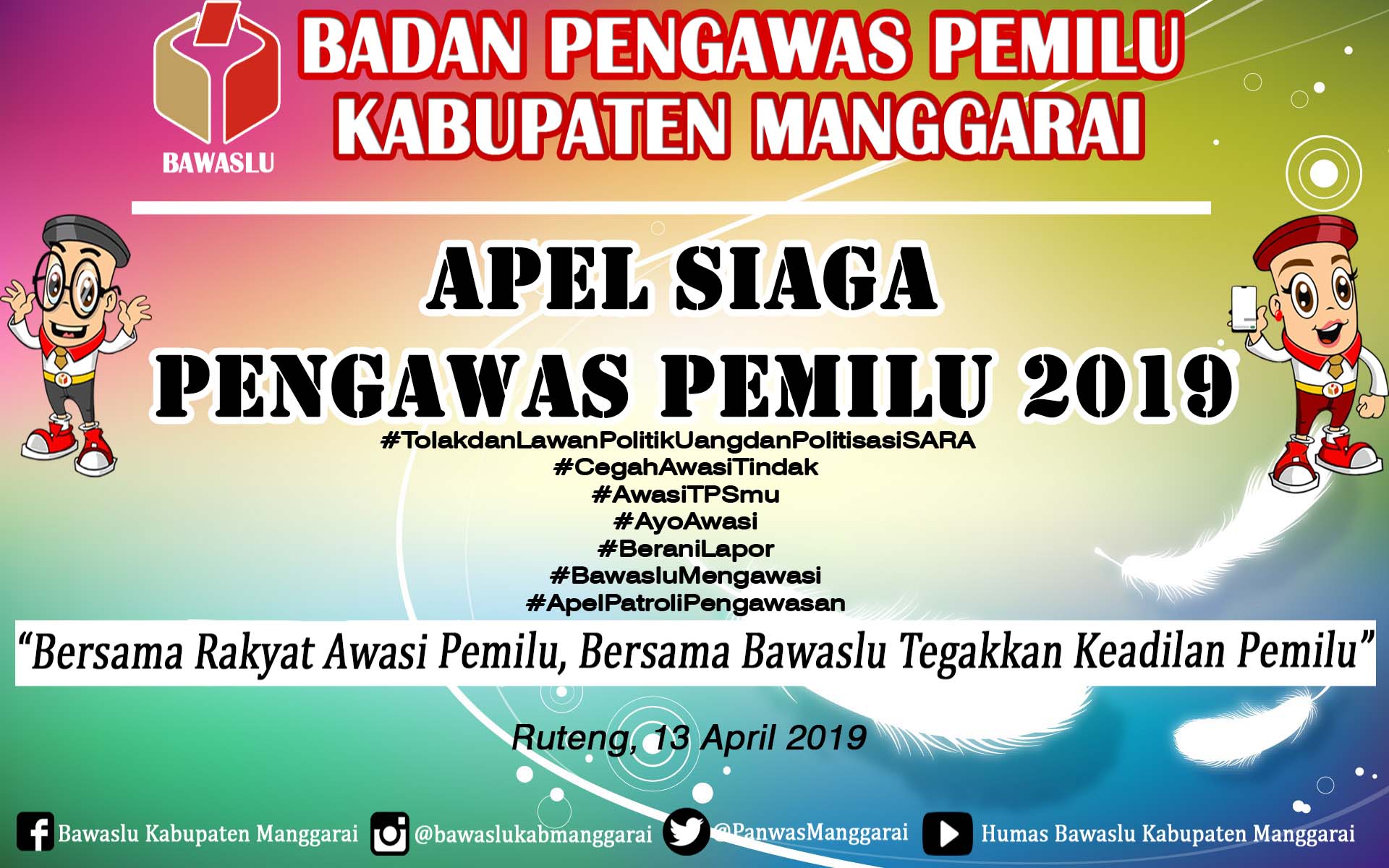 Jelang Masa Tenang, Pengawas Pemilu Gelar Apel Siaga