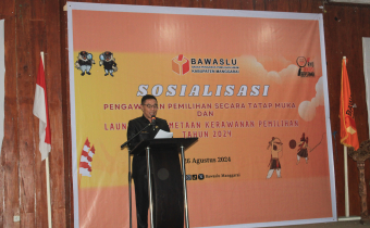 Setda Manggarai saat memberikan sambutan pada kegiatan Launching PKP 2024